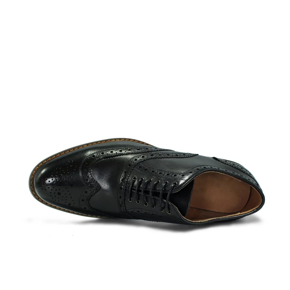 
Classic British Business Leisure Man leather Shoes Full Grain Leather Brogue Style Formal Shoes Mens 
