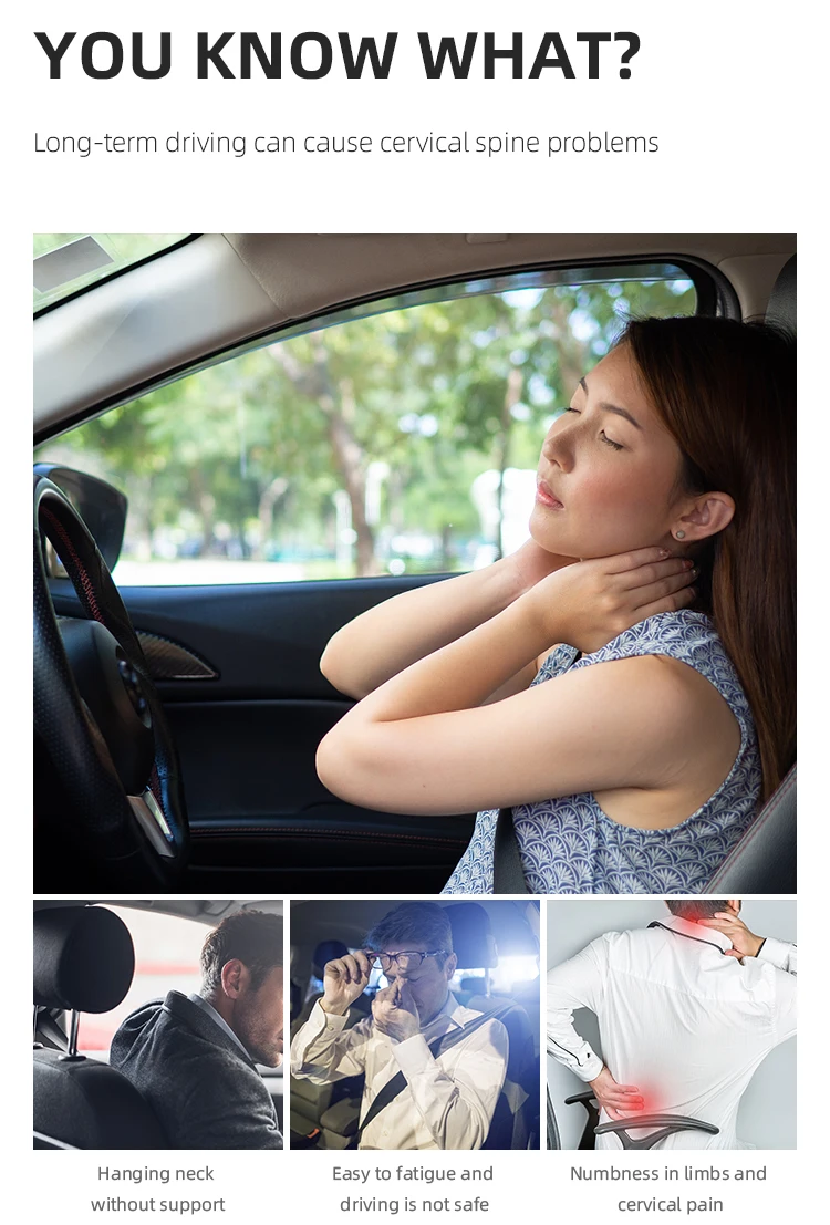 Car Seat Headrest Parts Sleeping Adjustable Headrest Leather Sofa Car Headrest Pillow