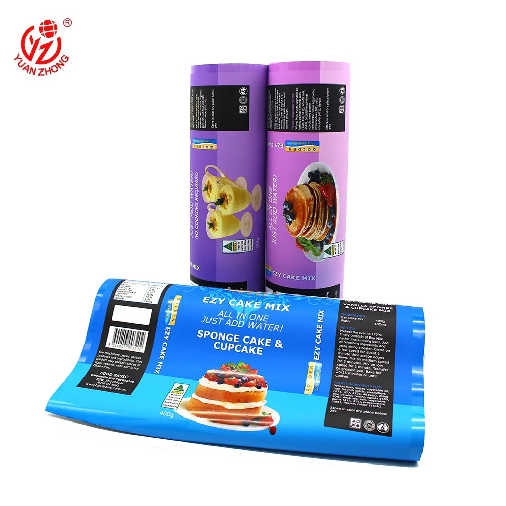 Custom Printed Factory High Quality Food Packaging Wrapping Plastic Film Roll Aluminum Foil Packaging Film For Pancake/Croissant