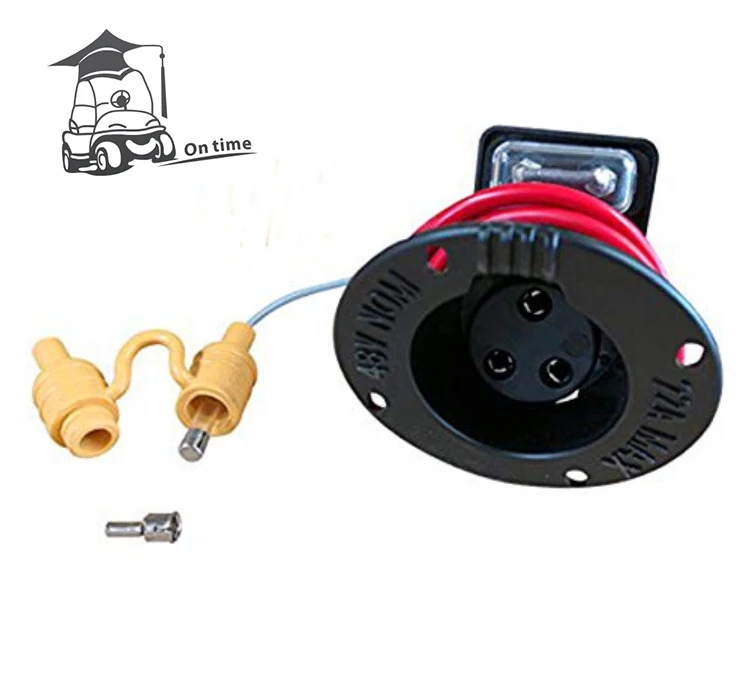 Golf Cart 48V Charger DC Receptacle & Fuse Assembly For Club Car DS Models 2000 & Up#101802101 101846801 1018468-01