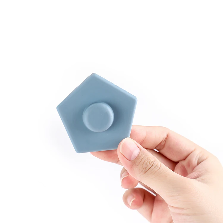 Factory direct Wholesale 6PC Learn Shapes Montessori Building Blocks Toy Stacking Baby Silicone Pile Toy Puzzle Game