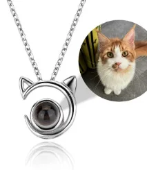 Dropshipping 100 Languages I Love You Photo Projection Custom Necklace Pendant UK Projection Necklace