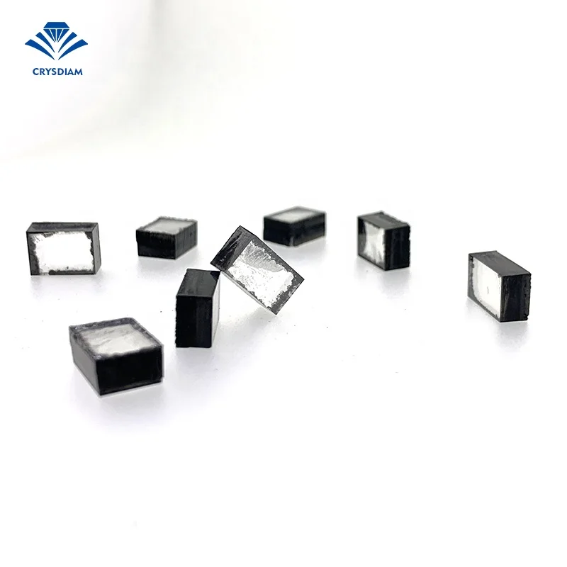 CRYSDIAM CVD Uncut Lab Grown Diamond Rectangular 10-12ct Rough Diamond for Fancy Cut Polished Diamond for Jewelry