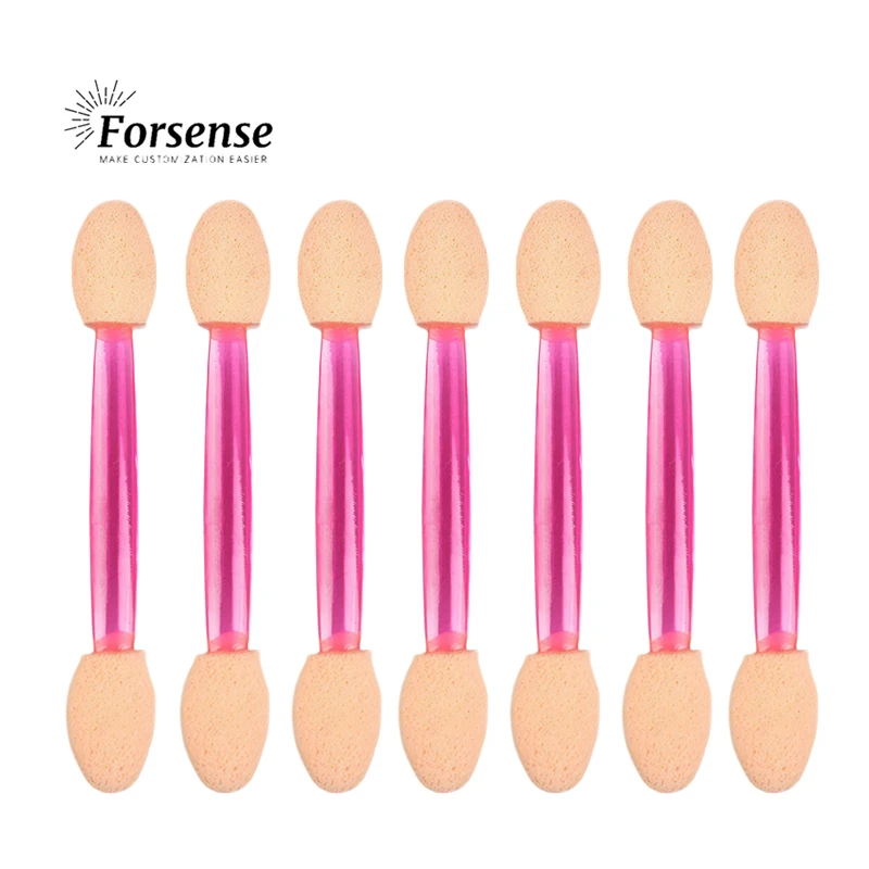 disposable dual ended travel eyeshadow sponge tipped applicator lip stick double-sided eye shadow makeup brushes cosmetic tools