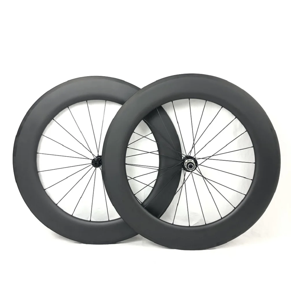 Легкая велосипедная колесная пара из углеродного волокна 700C Clincher/Tubuler Wheels Aero rim 88 мм
