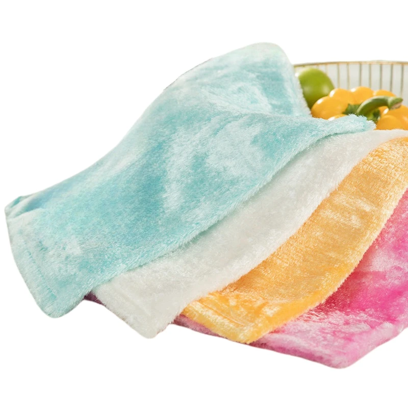 Thickness Absorption Natural Viscose Fiber Kitchen Towels Washable Cleaning Dish Cloths