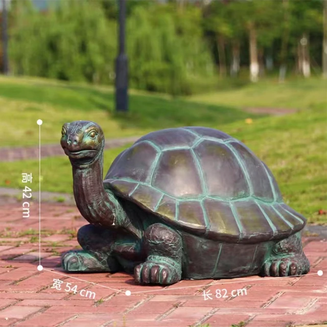 RF Garden decor fiberglass silicone ornaments turtle concrete molds animal plaster statue cement mold for sale
