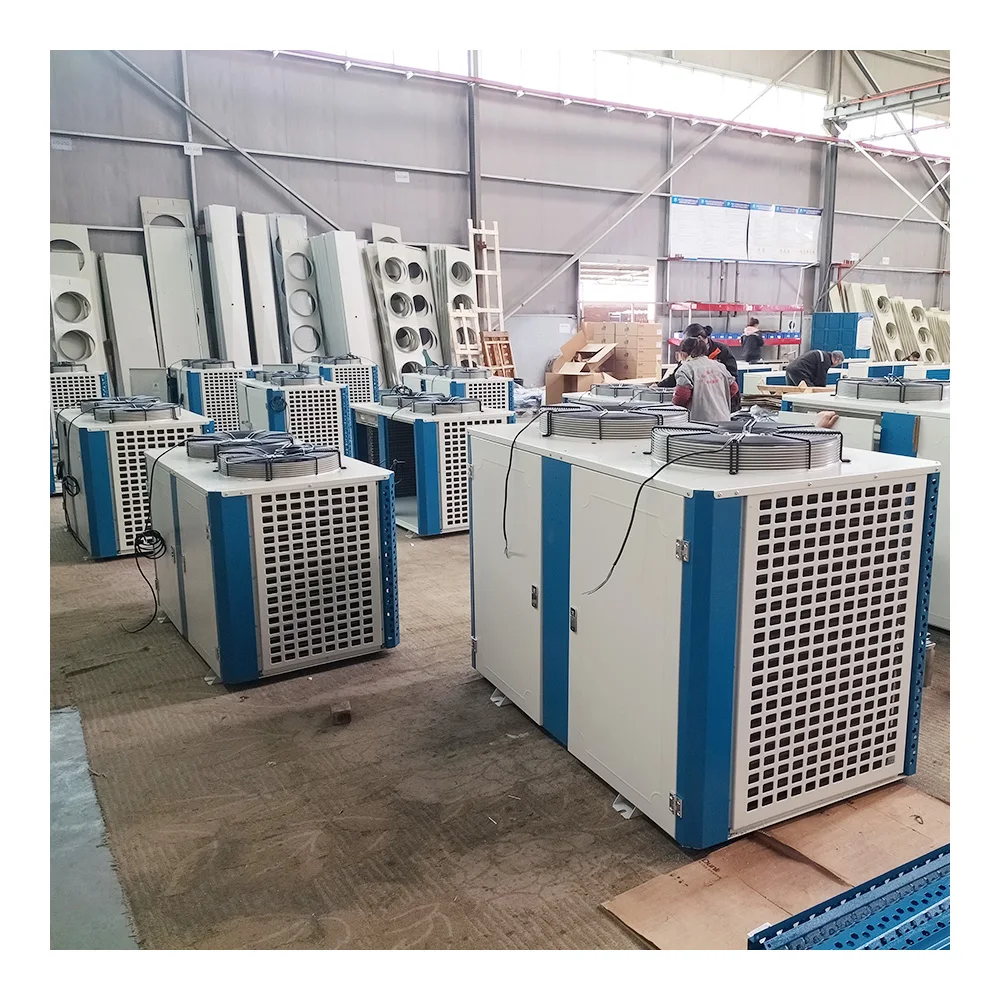 6HP7HP mini refrigerator U type Air Cooled Refrigeration Condenser solar Cooling system kitchen refrigerator for sale