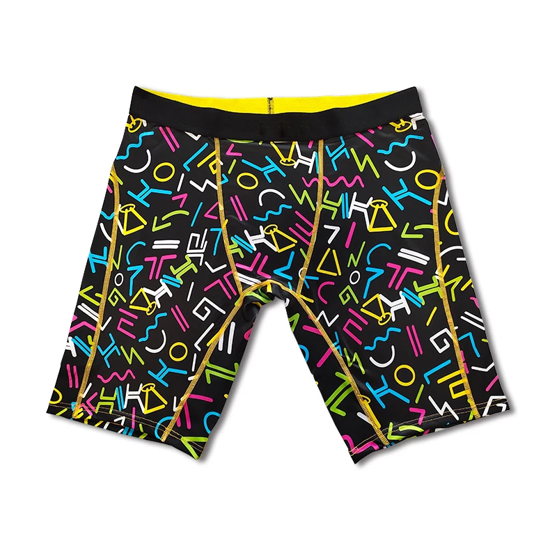 
Canton Hint Custom Print Polyester Spandex Branded High Quality Black Elastic Waistband for Sublimation Boxer Briefs Custom Logo 