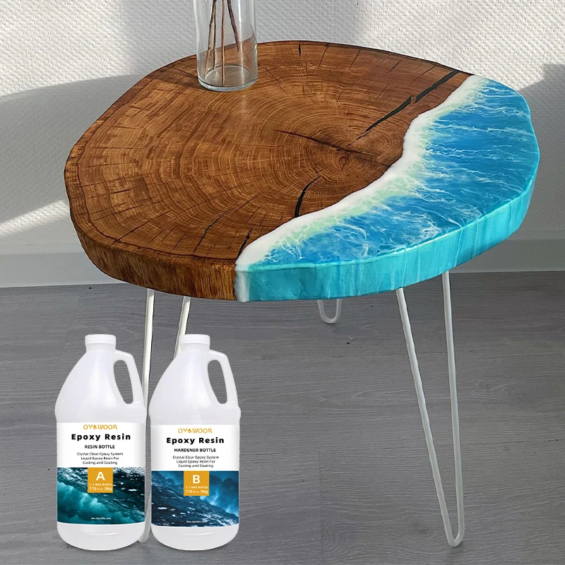 Manufacturer Wholesale Epoxy Resin Crystal Clear Liquid Resin Epoxy Resin for Dining Table Craft Decoration
