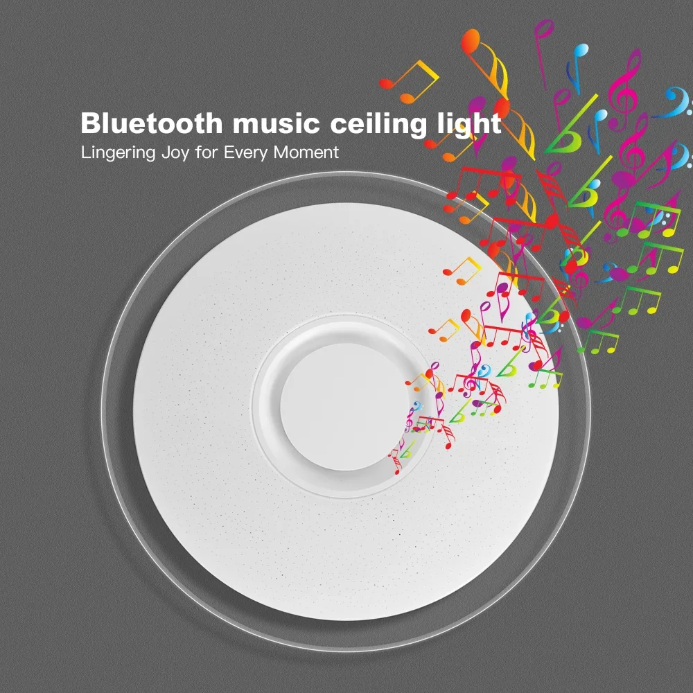 Nordic Style Smart RGB Dimming LED Ceiling Lights White Shade APP Controlled for Middle Sized Kids Room Hotel & Dining Room