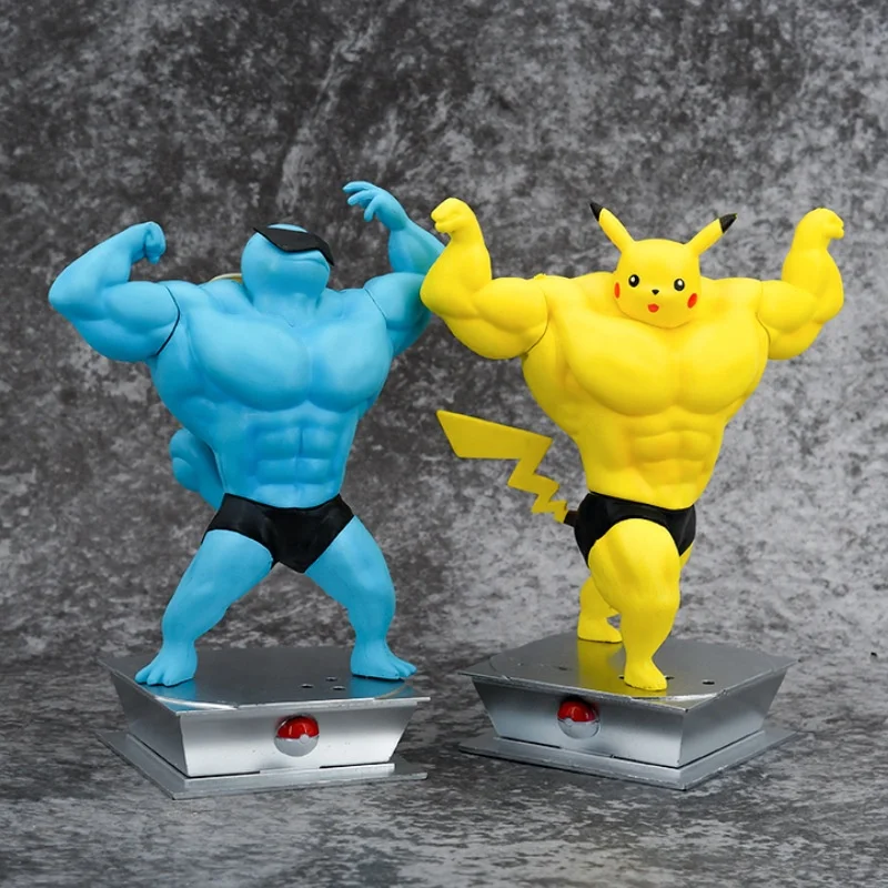 11 см Pokemoned Pickachu фитнес сильная аниме фигурка для коллекции украшения модели игрушки