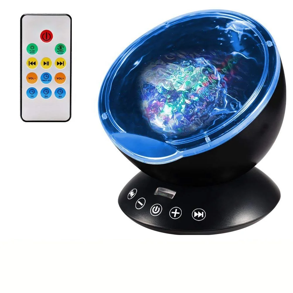 Personalized Night Light Ocean Wave Projector Night Light with Built In Natural Sound and Speaker