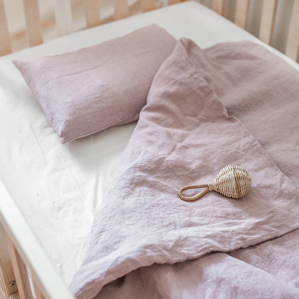 Baby Crib Sheet Cot Linen Bedding Set with Pillowcase Fitted Sheet Cover Duvet Cover Quality Woven 60 Western