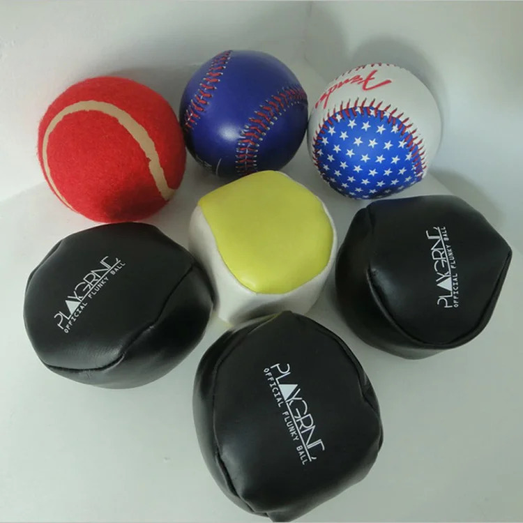 Factory Directly Custom logo PVC PU Leather Kids Soccer Ball Hacky Sack Footbag