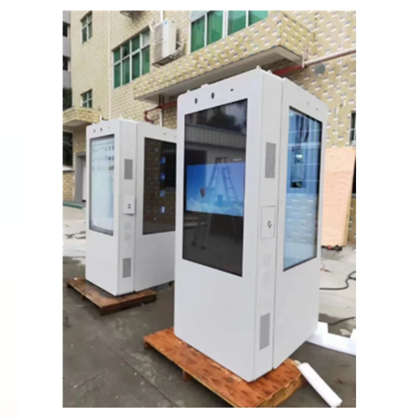 43 '55 ' IP65 Waterproof Outdoor Double Side LCD Touch Screen Floor Stand LCD Digital Signage Computer LCD Monitor Outdoor