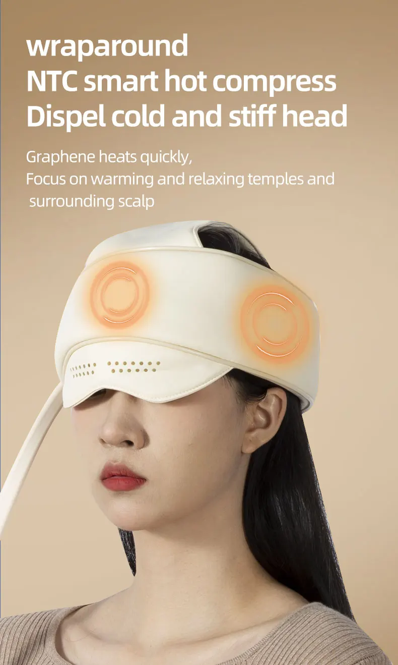 2024 Hot Sale  2 in 1 Head Eye Massager With Air Pressure Heating Pain Relief Relaxing  Three-stage Regulation Massage