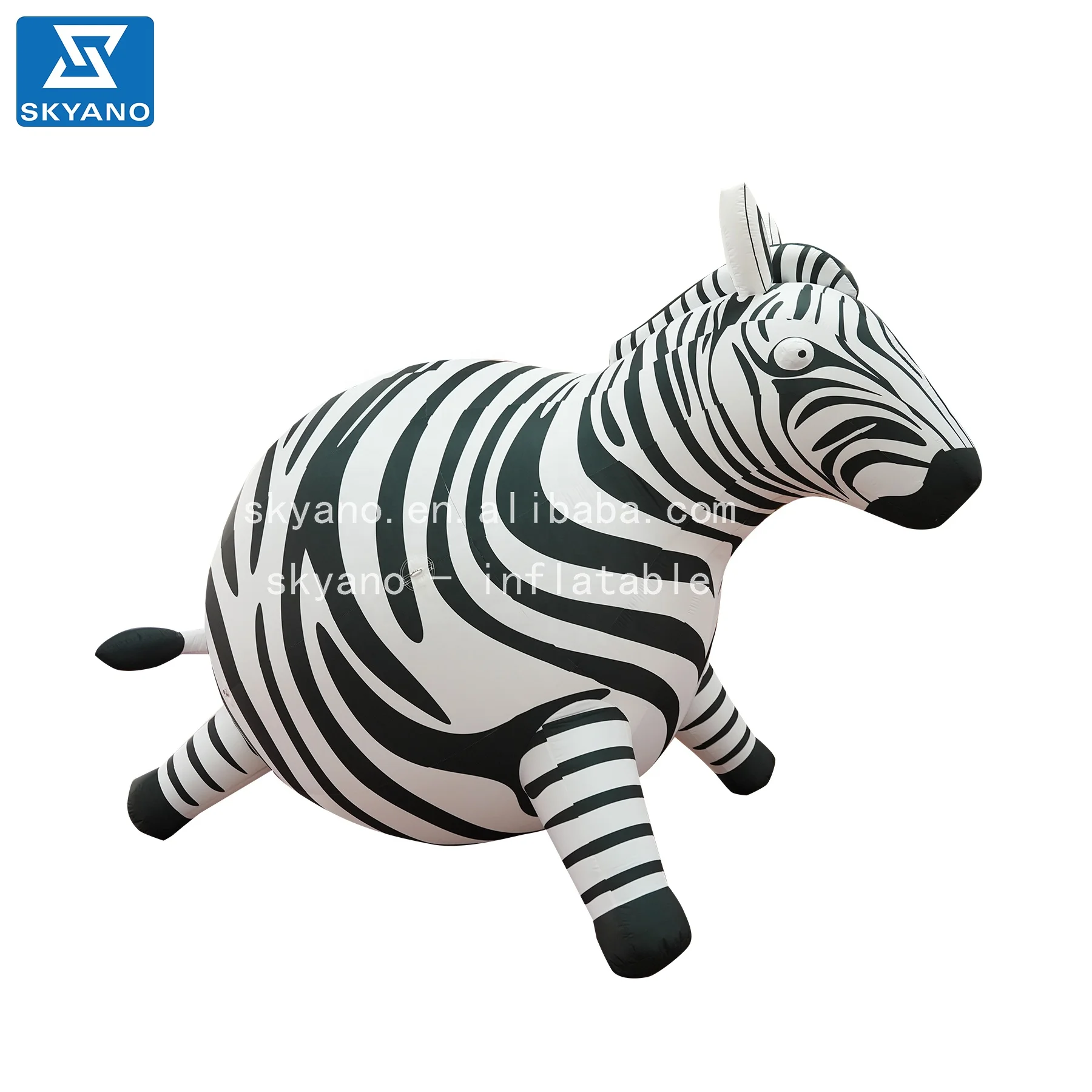 Custom inflatable fat zebra advertising balloons with LED light inflatable cartoon animal sculpture