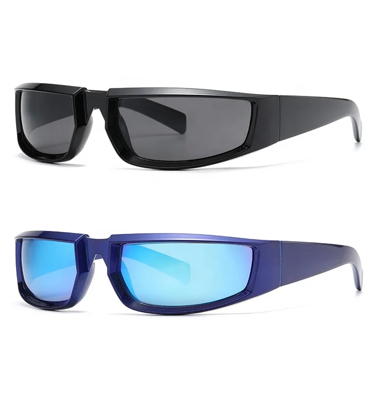 New Trendy Wrap Around Biker Cycling Y2K Sunglasses Retro Sports Glasses For Men Fashion Eyewear