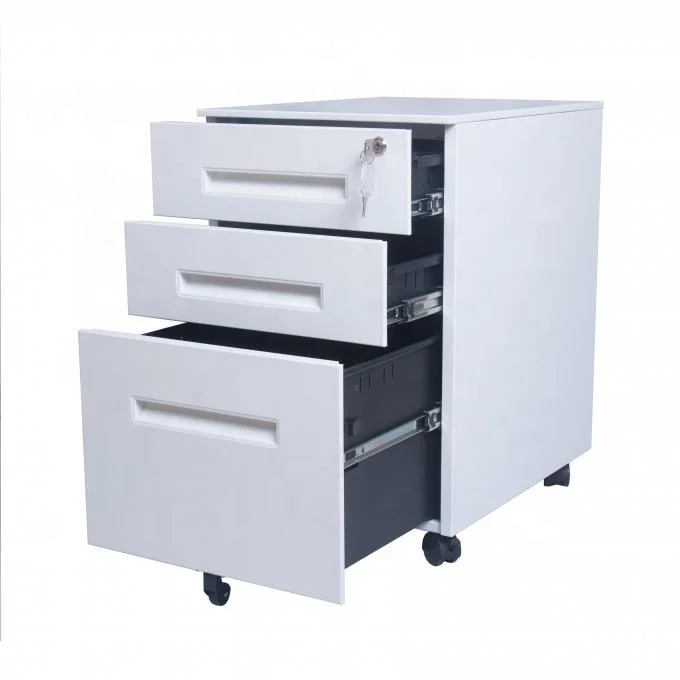 Steel Office Furniture Movable Cabinet For Office Drawer Mobile Filing Cabinet Metal Mobile Pedestal Cabinet 3 Drawer