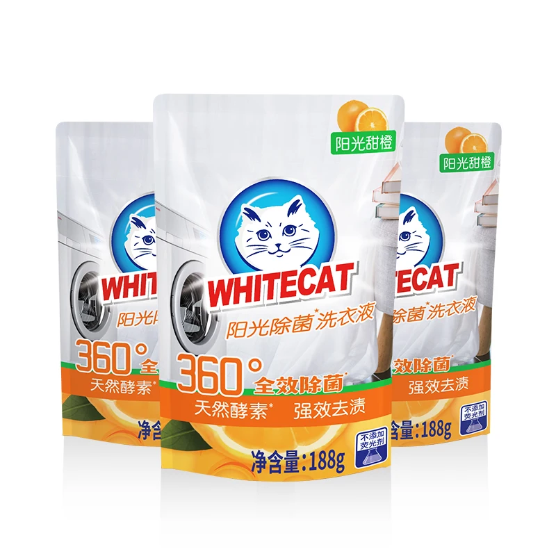 Whitecat порошок жидкое моющее средство для катания на серфинге с мешочком 188g стиральный жидкости одежды