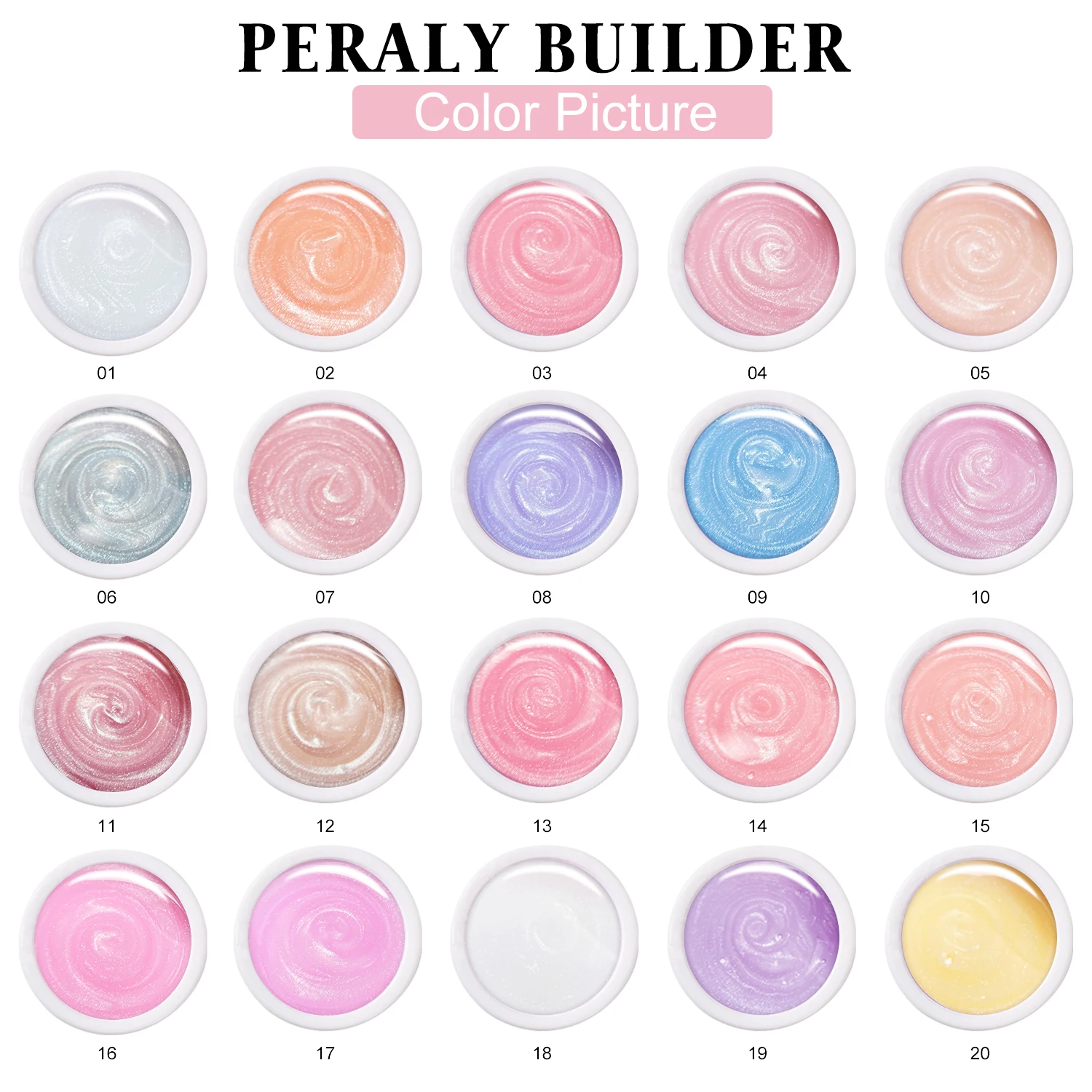 Professional Nail  Products Gel Nail Builder Quick Build Pearl Shimmer Glitter Gel Builder Factory Price UV Gel Builder