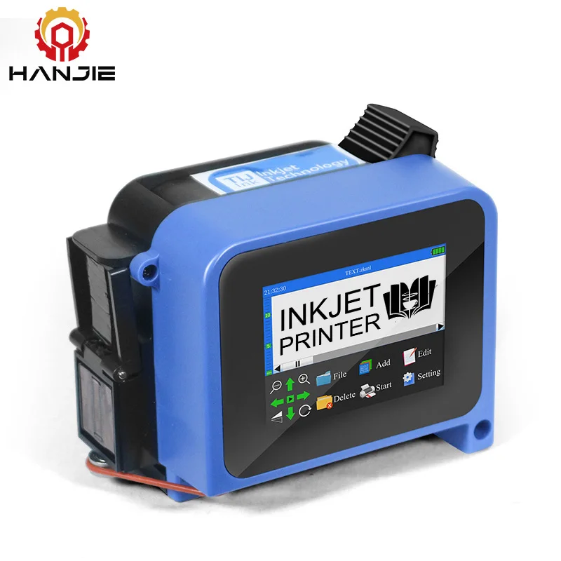andheld Inkjet Printer for Paper Plastic Wood Metal Glass Batch Code Expiry Date Portable Touch Screen Coding Machine