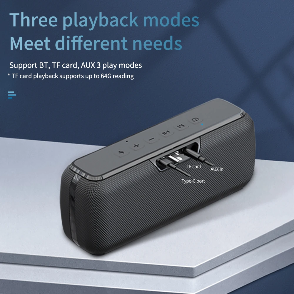 Cyboris V7 PRO 60W Speaker Portable Wireless TWS 120W Powered Subwoofer Deep Bass HiFi Human Voice Dual Sound Boombox