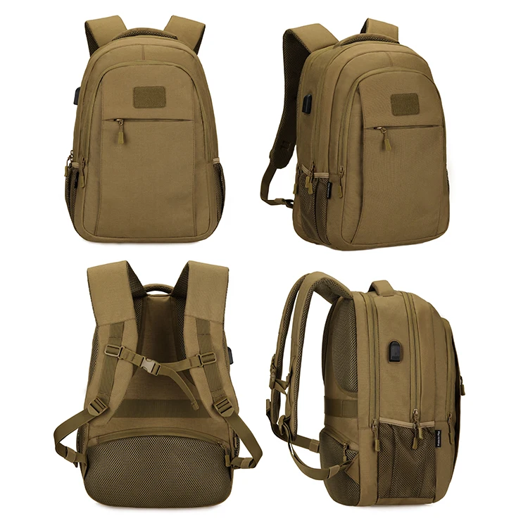 Waterproof 600D Oxford Camping Trekking Hunting Tactical Backpack MOLLE Bag Hiking Daypacks With Power Charging