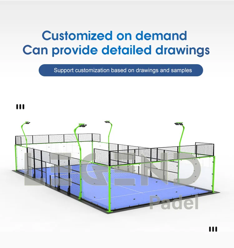 Высококачественный Профессиональный Padel Cancha de padel Panoramica Tenis Court поставщик