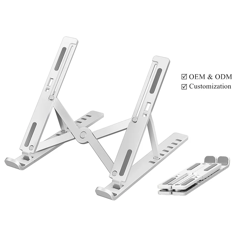 Promotion Cheap Plastic Portable  Adjustable Foldable Laptop Stand Holder