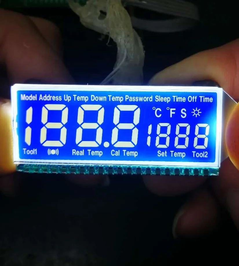 
FACTORY CUSTOM 7 SEGMENT LCD DISPLAY SCREEN MODULE 