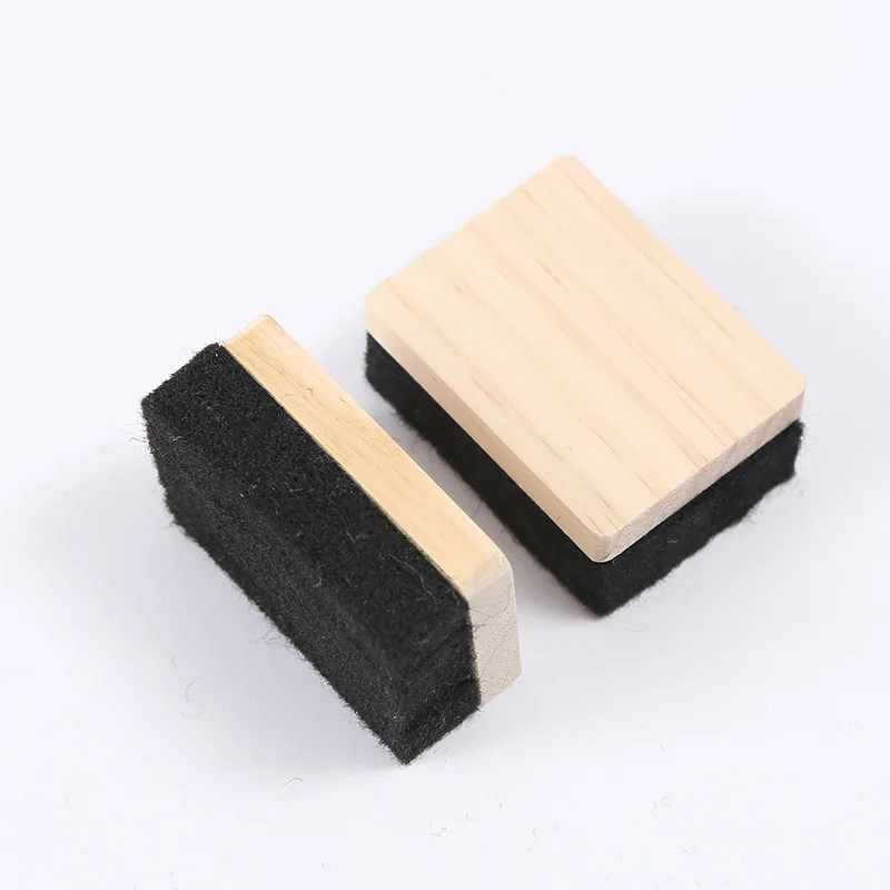 New Simple Small Wooden Blackboard Eraser Felt Whiteboard Eraser
