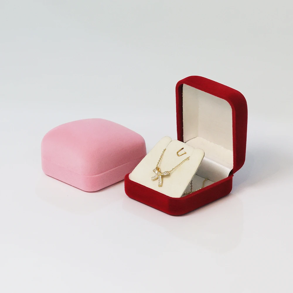 Manufacturer Flocking Badge Packaging Hot sale Small Velvet Brooch box