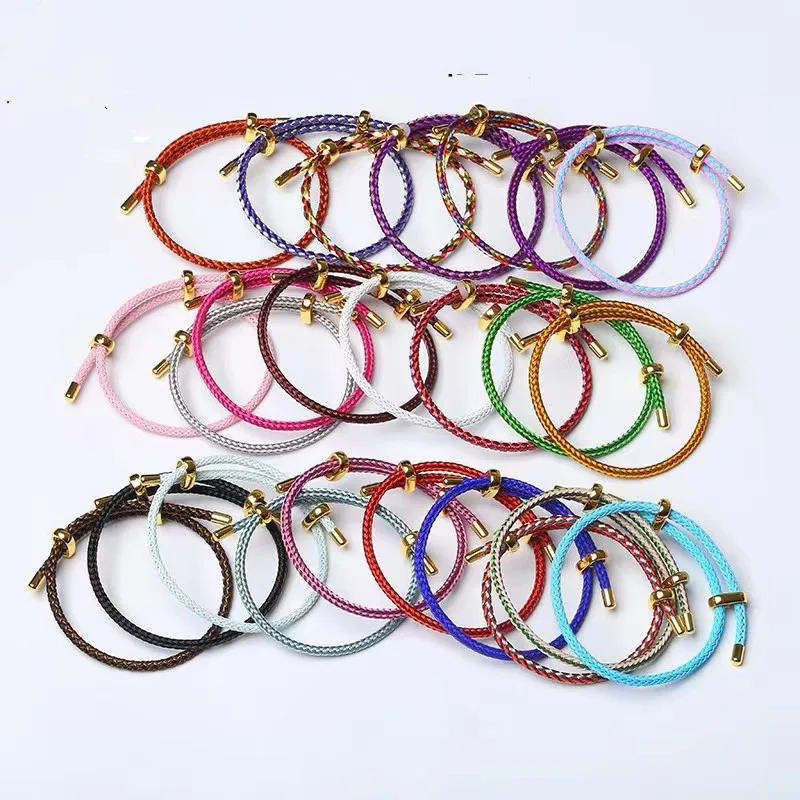 Adjustable Wire Rope Bracelet Number 8 Buckle Bracelet Golden Lucky DIY Bracelet