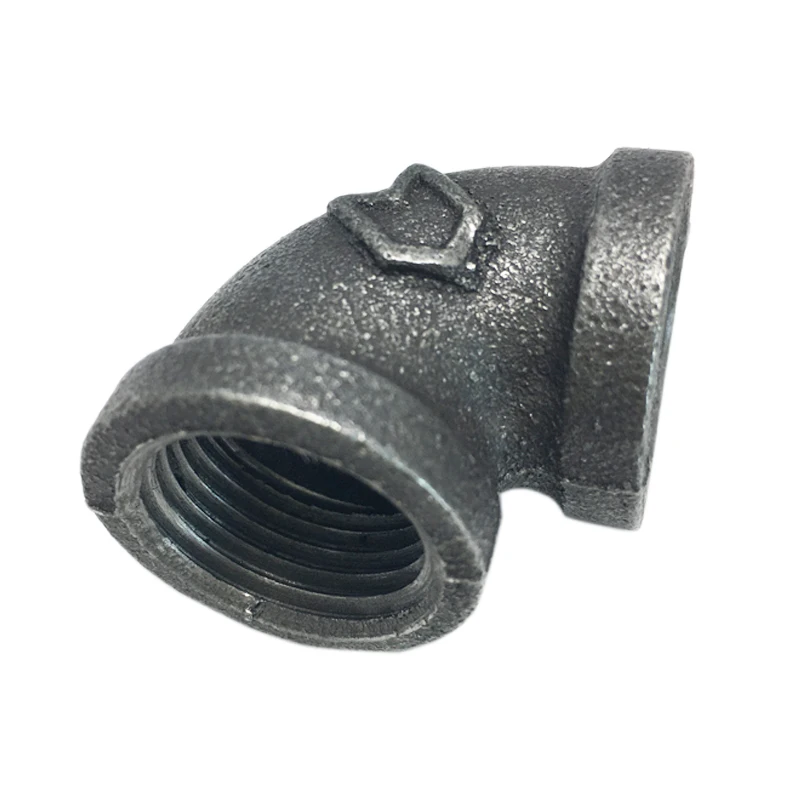 DIY Made Black Malleable Cast Iron Pipe elbow Fitting for home decoration
