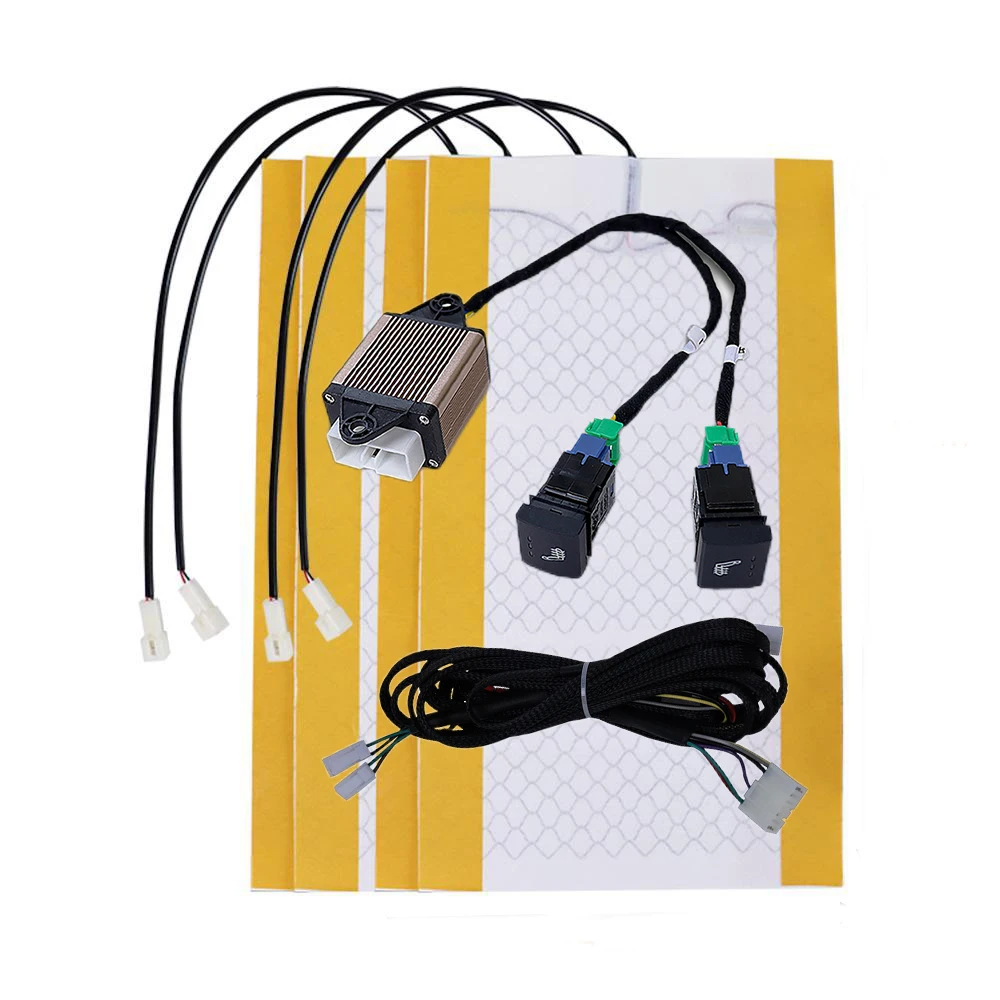 China factory wholesale auto chair  inflaming retarding heating system 12V carbon fiber car seat   heater kit for camry