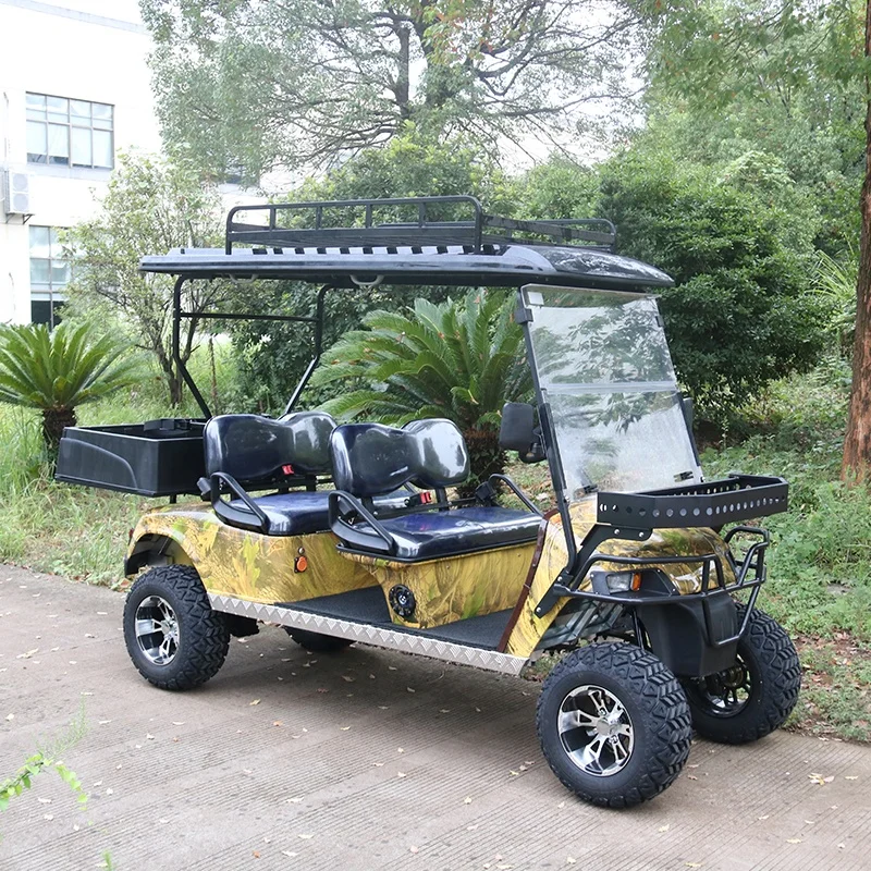 Newest 2+2 Seat 48 Voltage 80-100 km Range Golf Car Off Road For Farm