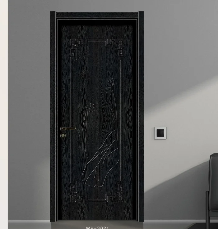 Factory wholesale Classic easy install bedroom interior wood door customized room slab door solid wood door