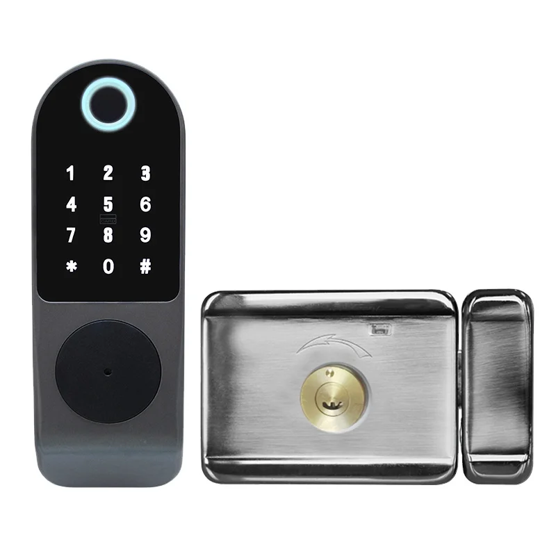 Huarui tuya ttlock wifi cerradura intelligente biometric fingerprint RFID smart digital door R5 gate lock