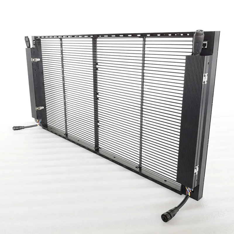 
Wholesale price p4 outdoor led glass mesh screen curtain led billboard transparent led window display screen 