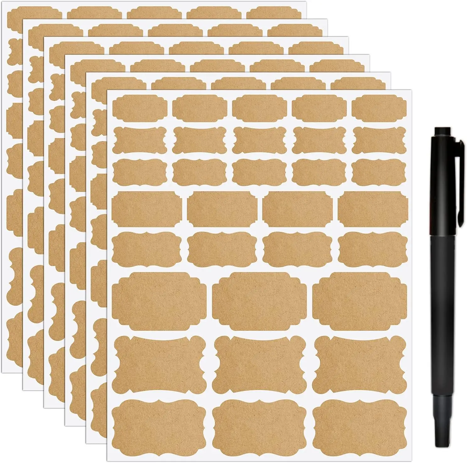 Jar Gift Tags Stickers Self-Adhesive Handmade Jar Labels for Storage Bins Essential Spice Bottle Containers Craft Stickers