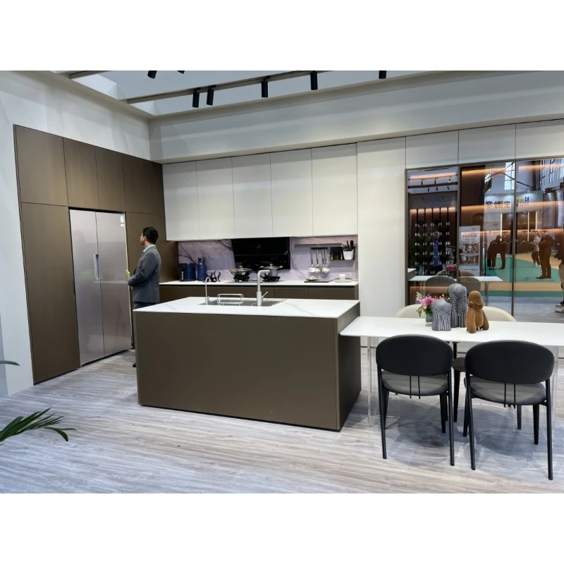 Modern red colorful high glossy painting Chinese cheap kitchen cabinet with pantry cabinet