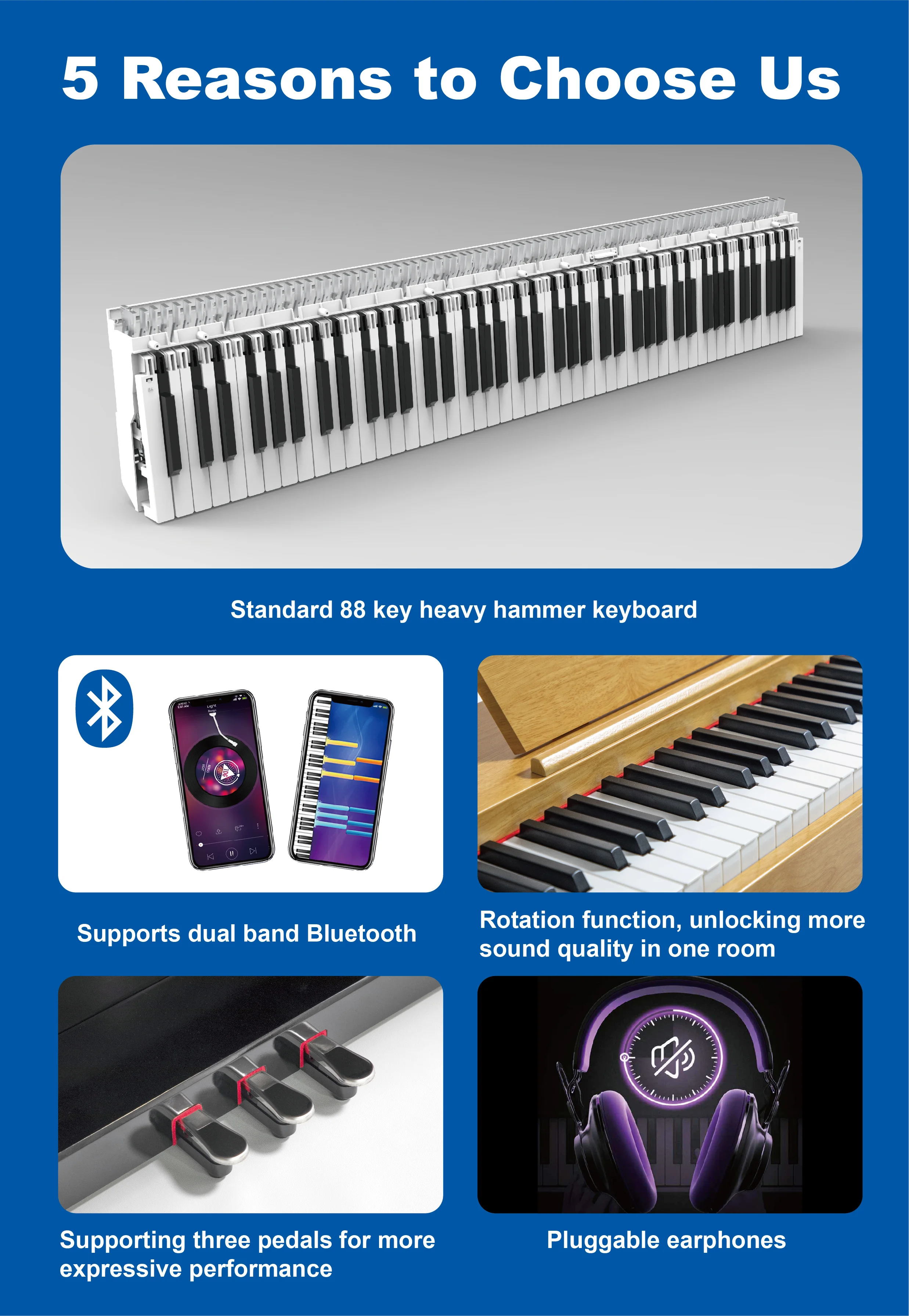 HXS 88 Key Weighted Digital Piano Keyboard Electric Customizable Psr Sx900 Nord Stage 3