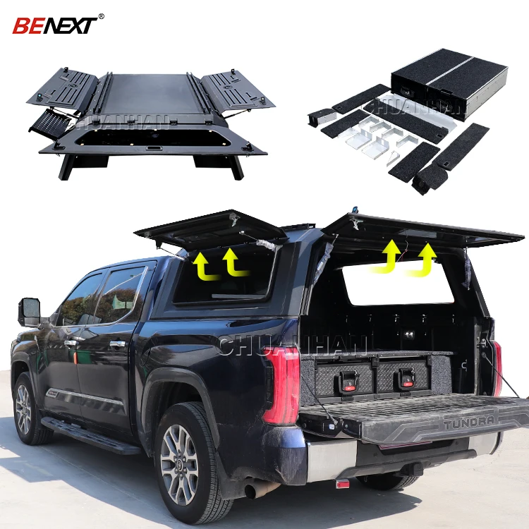 Truck Camper aluminium Canopy 4X4 Pickupk Truck hardtop Canopy ranger for Ford Raptor Tacoma Tundra Dodge Ram