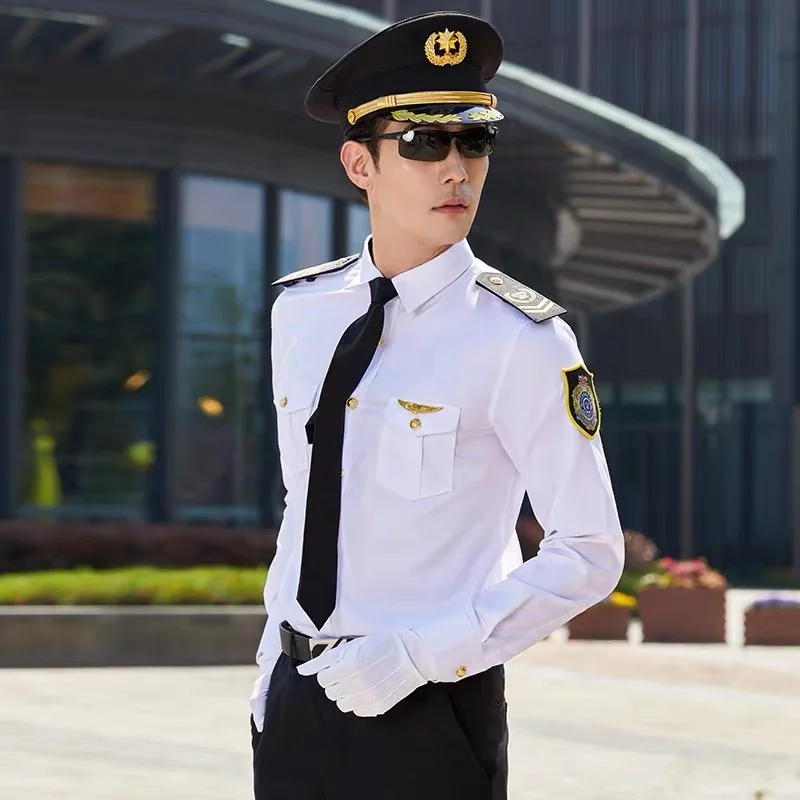 
Polyester / Cotton Material and Guard Use Epaulettes Security Guard Uniforms 