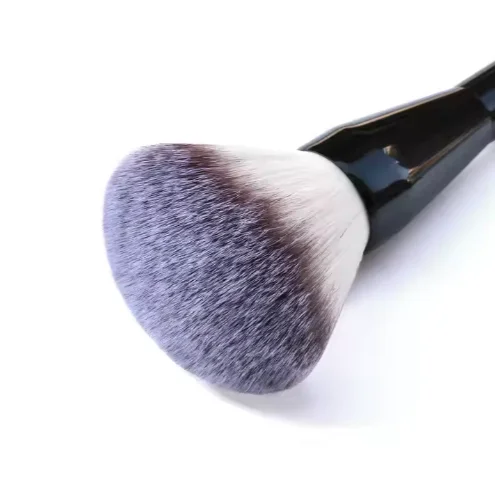 IMAN 2024 Black Soft Makeup Brushes Large Powder Foundation Make up Brushes Cruelty Free Print Logo Foundation Makeup Brush