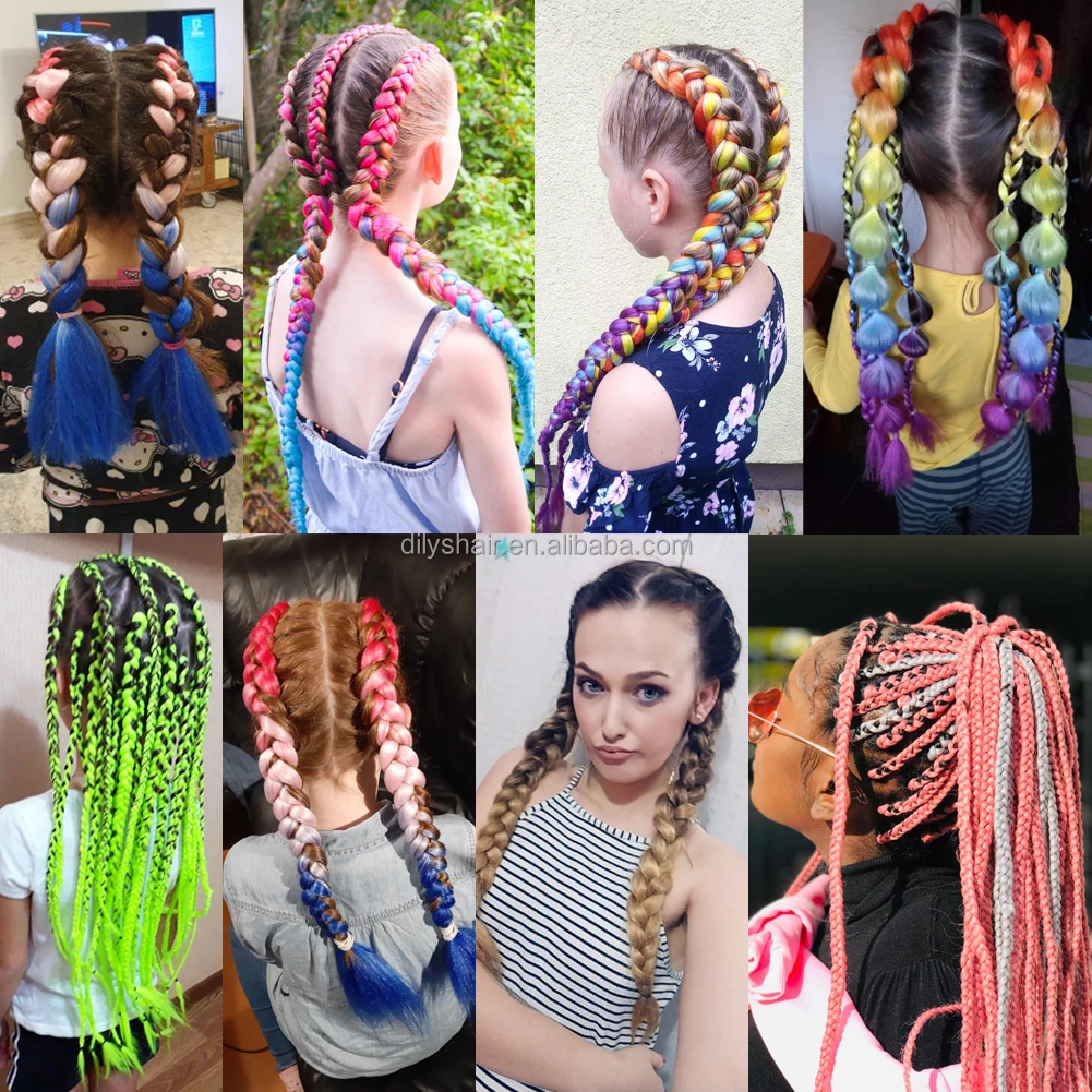 24inch 48 inch 41inch 82inch Ombre Braiding Hair Extensions Synthetic Crochet Hair Jumbo Braids Crochet Braid Hair