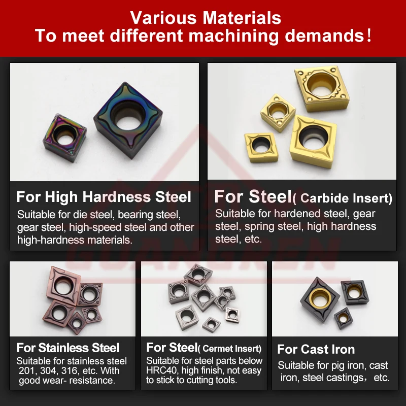 High Finish Ccmt 060204 Insert Carbide Turning Cnc Lathe Tools