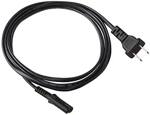 Universal 2 Prong US AC Power Cord - NEMA 1-15P to IEC320 C7 Figure 8 Connector AC Power Supply Cable Wire